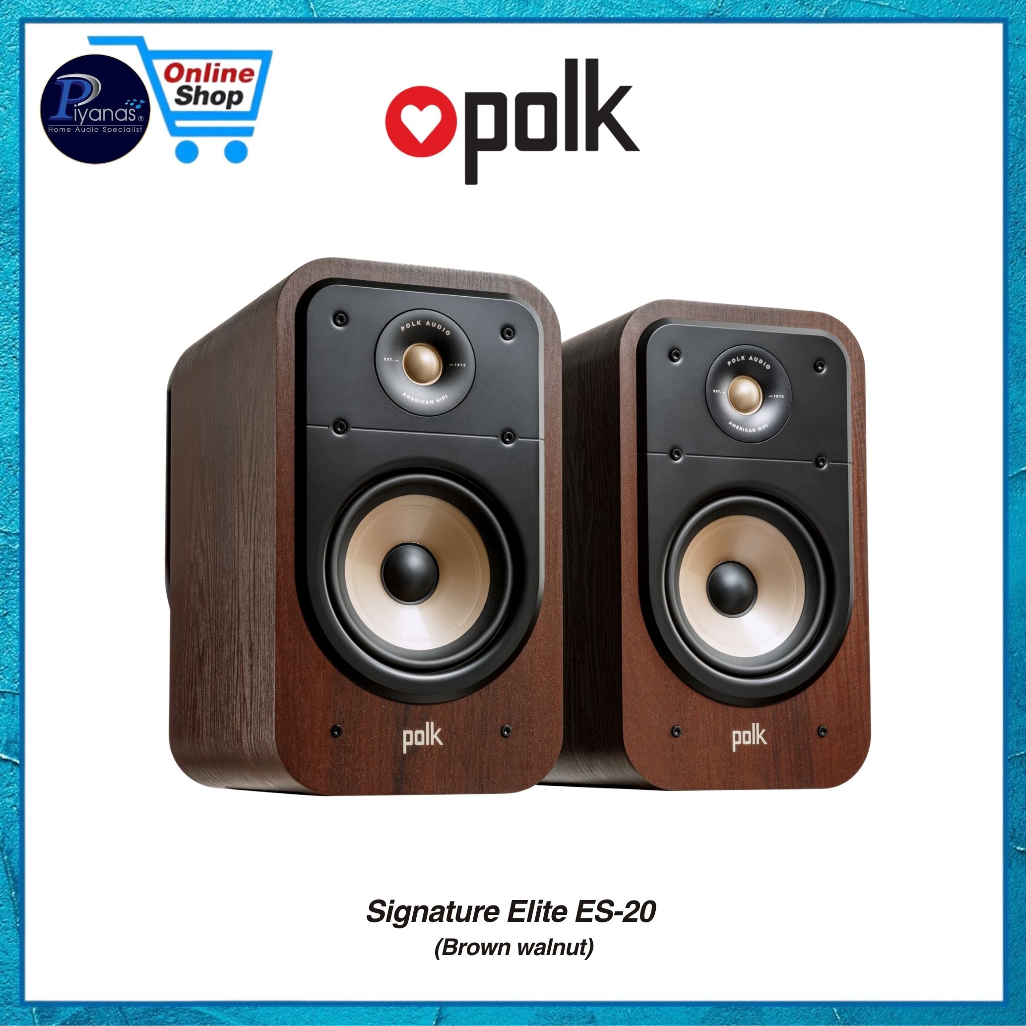 ลำโพงบุ๊คเชลฟ์ POLK AUDIO SIGNATURE ELITE ES-20 สี BROWN WALNUT_1